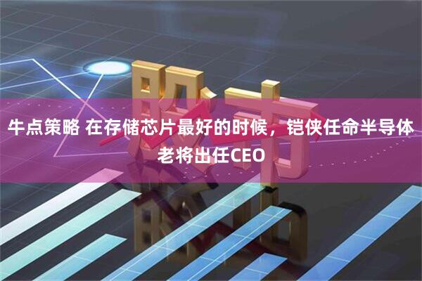 牛点策略 在存储芯片最好的时候，铠侠任命半导体老将出任CEO